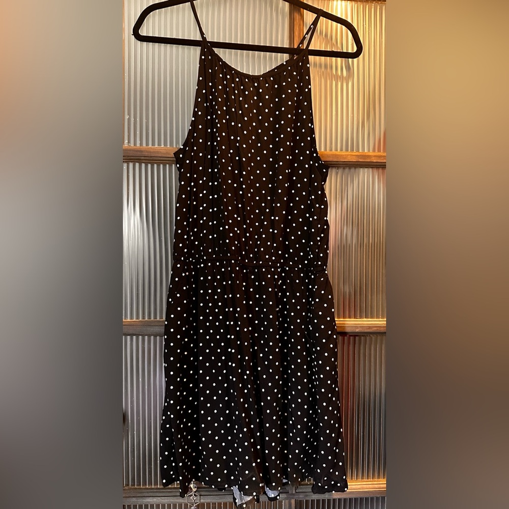 Old Navy Black romper with White Dots